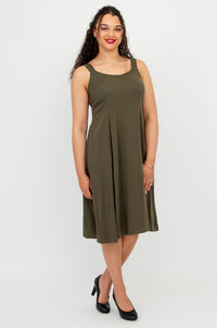 Shauna Dress, Khaki, Linen Bamboo