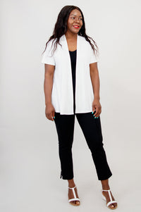 Sherry Jacket, White, Bamboo- Final Sale
