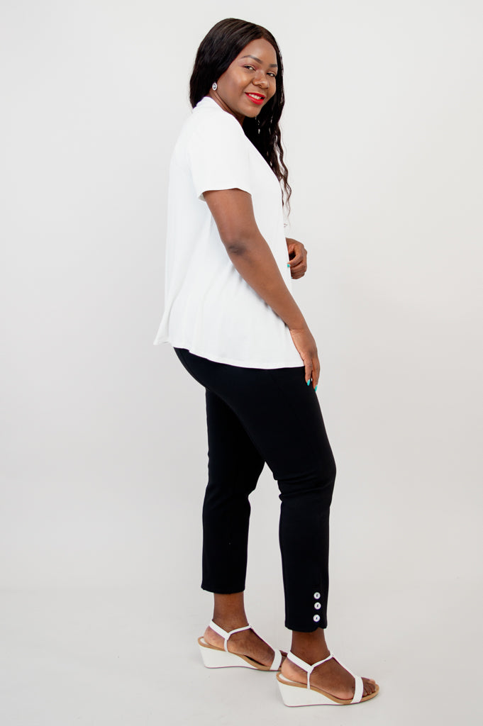 Sherry Jacket, White, Bamboo- Final Sale