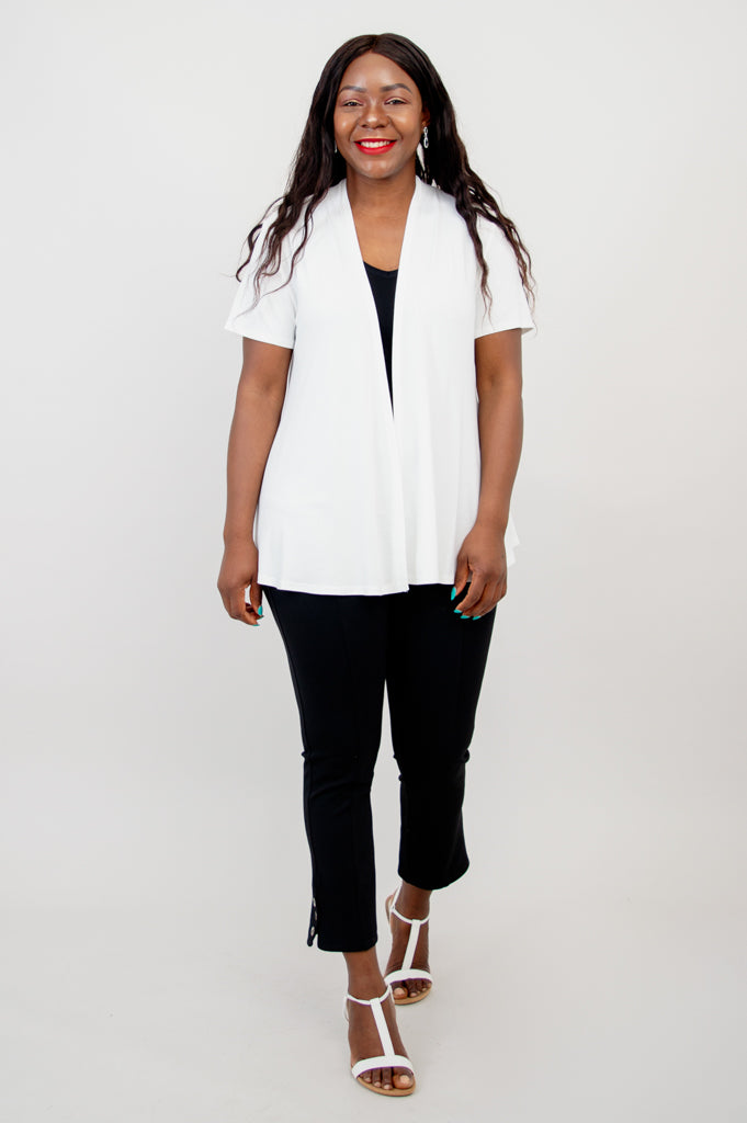 Sherry Jacket, White, Bamboo- Final Sale