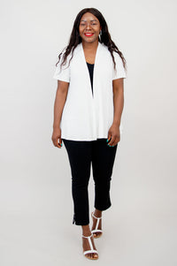 Sherry Jacket, White, Bamboo- Final Sale