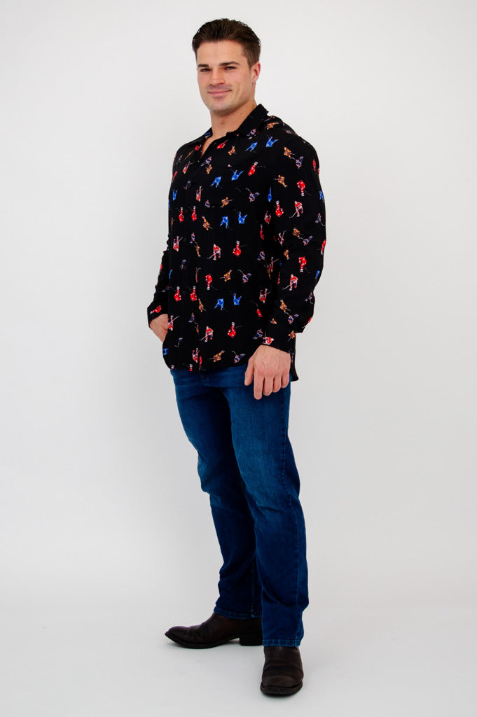 Stephano Shirt, Hockey, Woven Bamboo