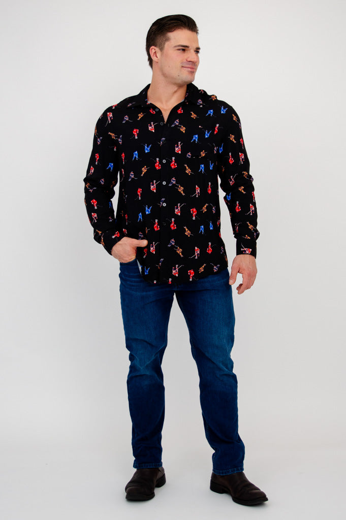 Stephano Shirt, Hockey, Woven Bamboo