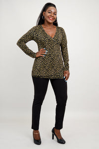 Suzanne L/S Top, Jungle, Bamboo - Final Sale