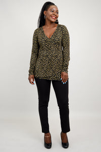 Suzanne L/S Top, Jungle, Bamboo - Final Sale