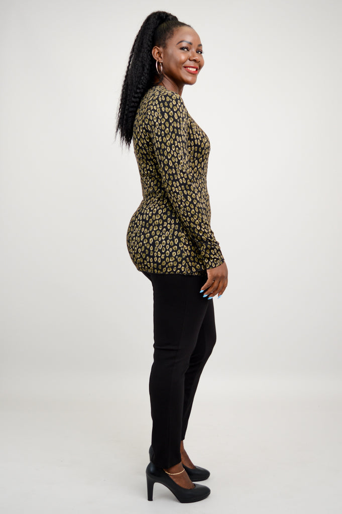 Suzanne L/S Top, Jungle, Bamboo - Final Sale