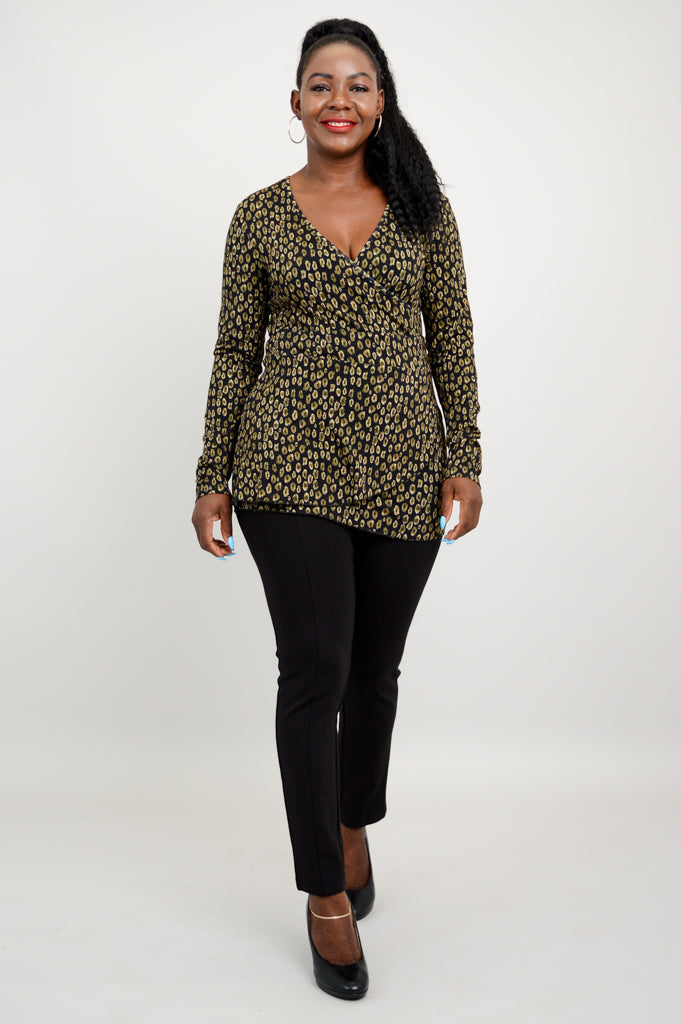 Suzanne L/S Top, Jungle, Bamboo - Final Sale