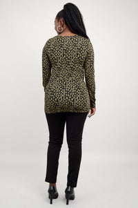 Suzanne L/S Top, Jungle, Bamboo - Final Sale