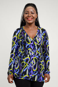 Suzanne L/S Top, Swiggle, Bamboo - Final Sale