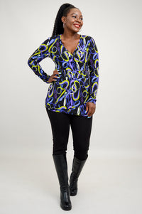 Suzanne L/S Top, Swiggle, Bamboo - Final Sale