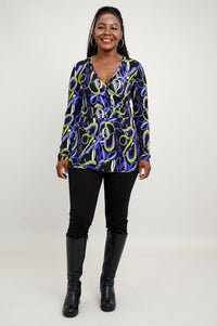 Suzanne L/S Top, Swiggle, Bamboo - Final Sale
