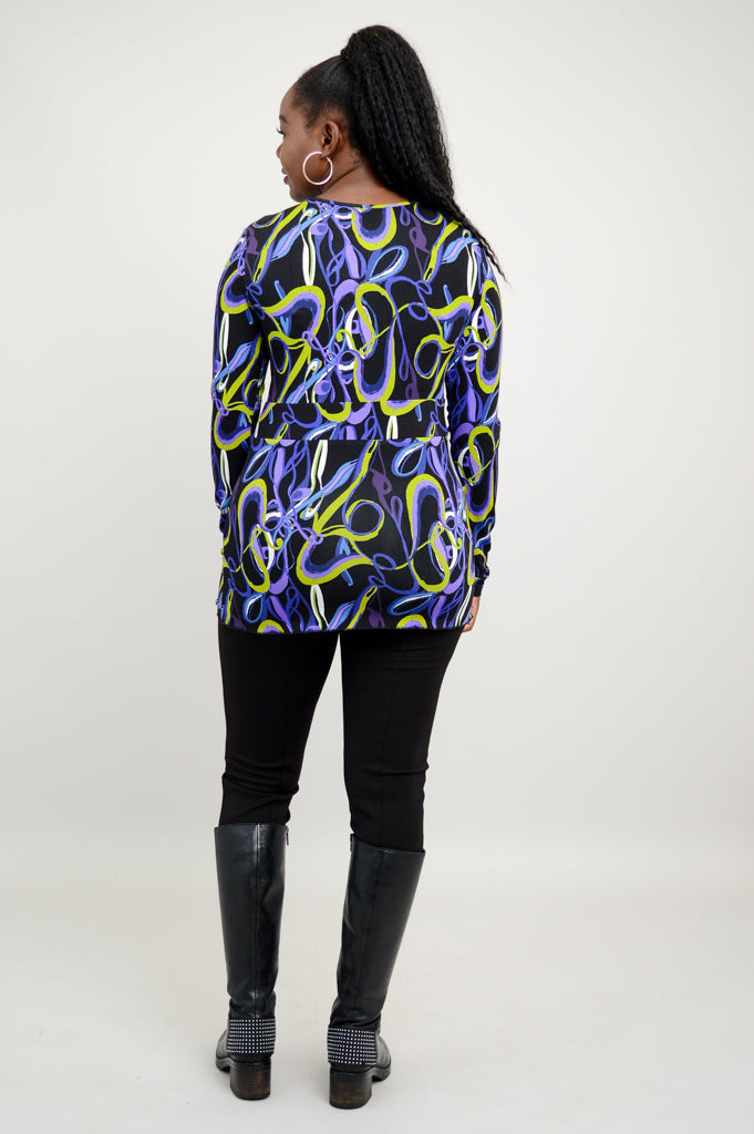 Suzanne L/S Top, Swiggle, Bamboo - Final Sale