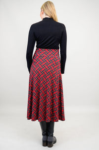 Gillian Skirt, Cherry Plaid, Bamboo- Final Sale