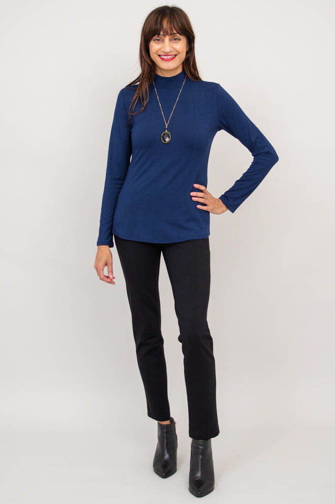 Tonya Top, Indigo, Bamboo