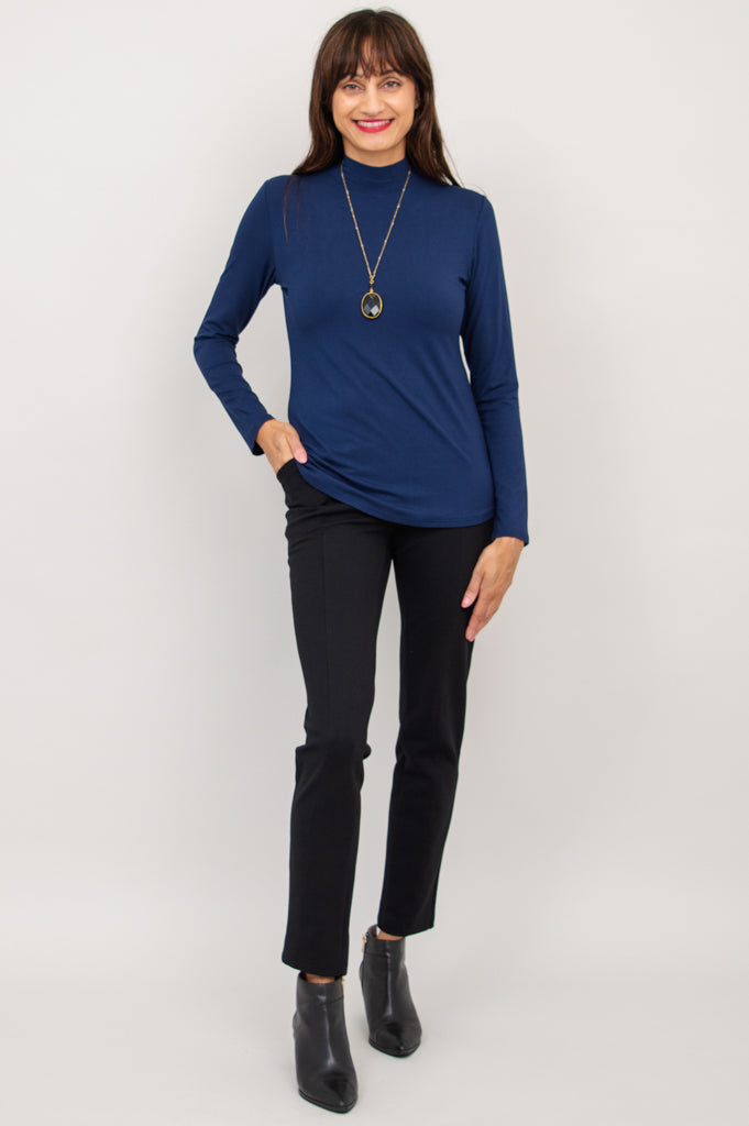 Tonya Top, Indigo, Bamboo