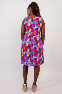Velma Dress, Starburst, Linen Bamboo