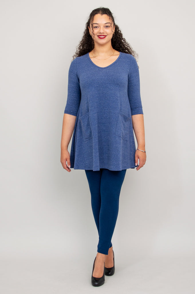 Veronica Tunic, Denim, Bamboo - Final Sale