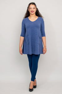 Veronica Tunic, Denim, Bamboo - Final Sale