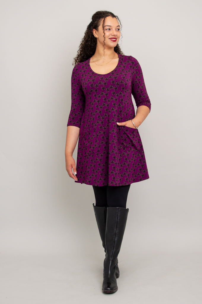 Veronica Tunic, Orchid Mums, Bamboo - Final Sale