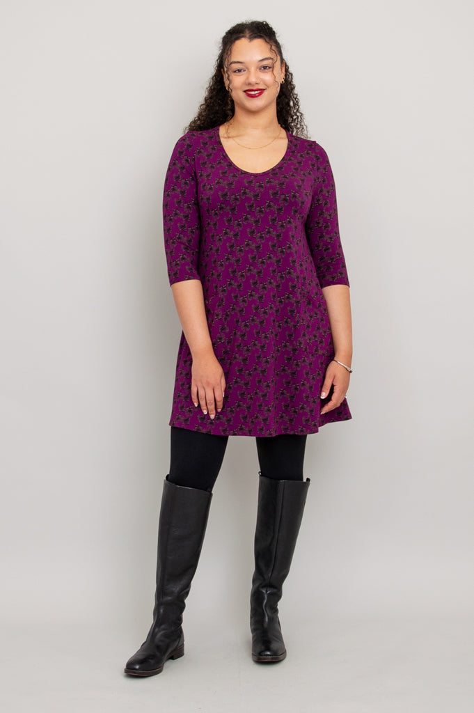 Veronica Tunic, Orchid Mums, Bamboo - Final Sale