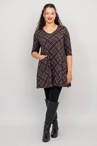 Veronica Tunic, Rich Plaid, Bamboo - Final Sale