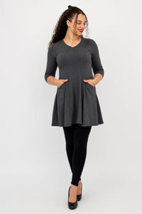 Wilma Tunic, Graphite, Bamboo - Final Sale