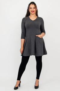 Wilma Tunic, Graphite, Bamboo - Final Sale