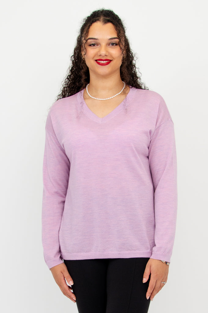 Wishes Sweater, Dusty Rose, 100% Merino Wool- Final Sale