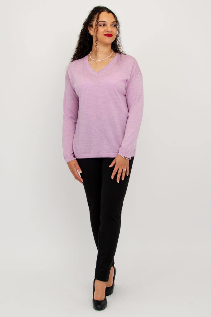 Wishes Sweater, Dusty Rose, 100% Merino Wool- Final Sale