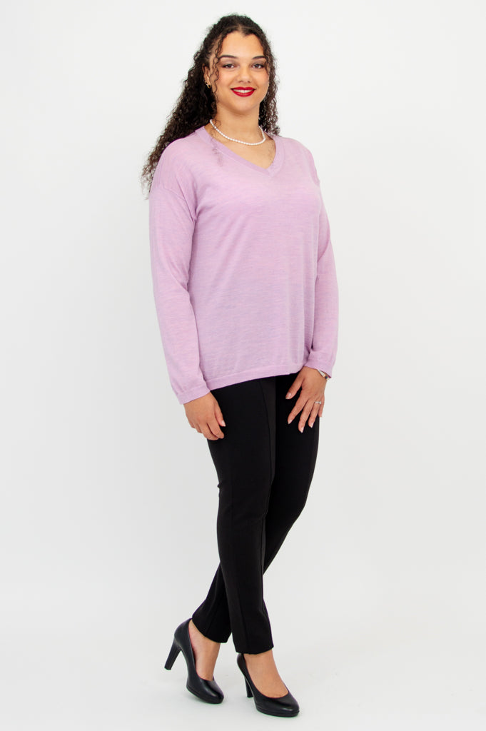 Wishes Sweater, Dusty Rose, 100% Merino Wool- Final Sale