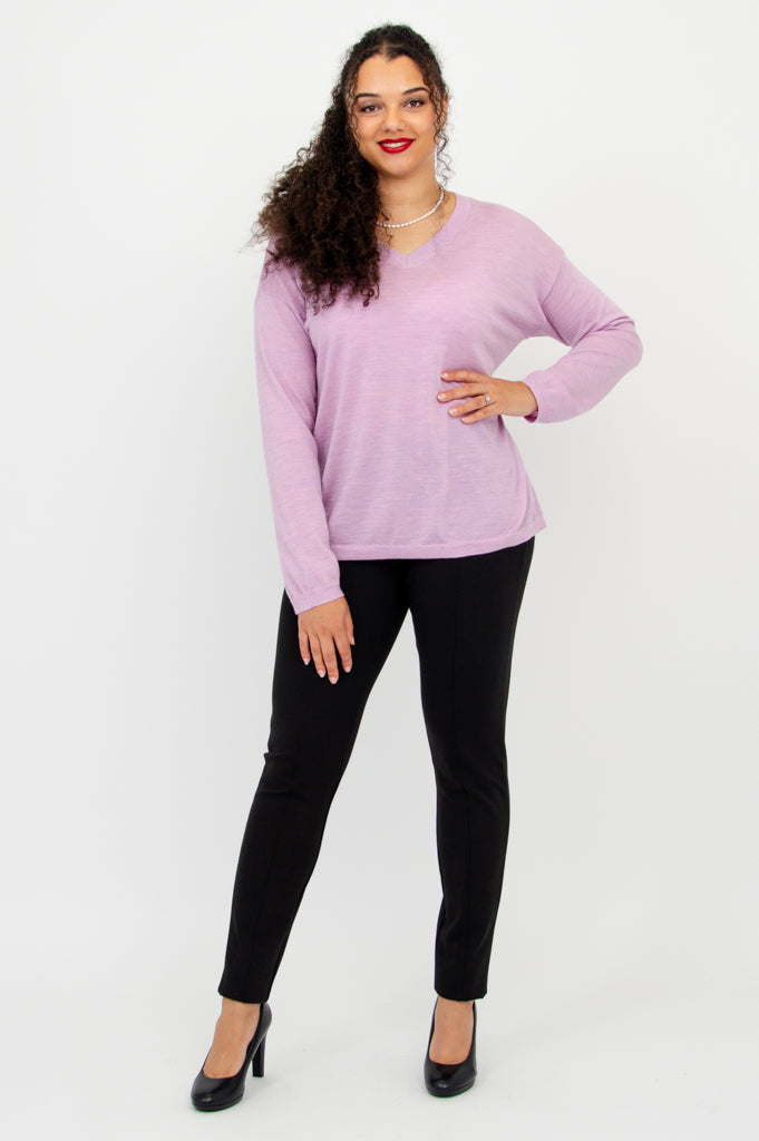Wishes Sweater, Dusty Rose, 100% Merino Wool- Final Sale