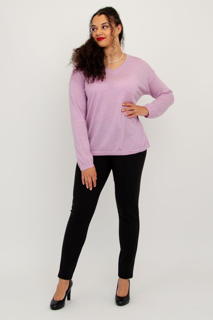 Wishes Sweater, Dusty Rose, 100% Merino Wool- Final Sale