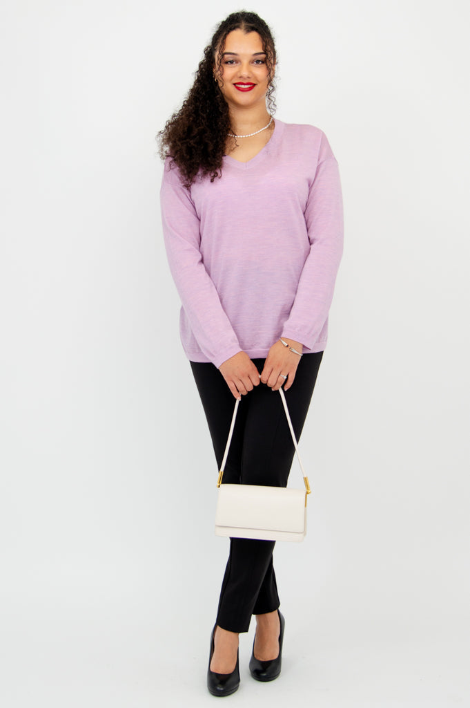 Wishes Sweater, Dusty Rose, 100% Merino Wool- Final Sale