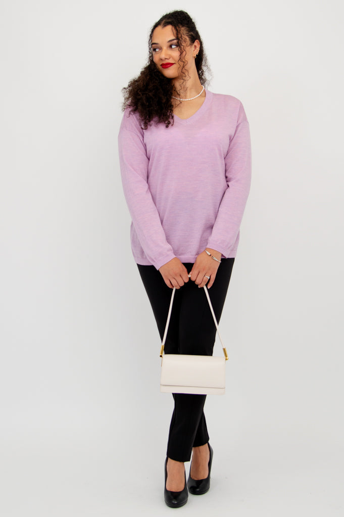 Wishes Sweater, Dusty Rose, 100% Merino Wool- Final Sale