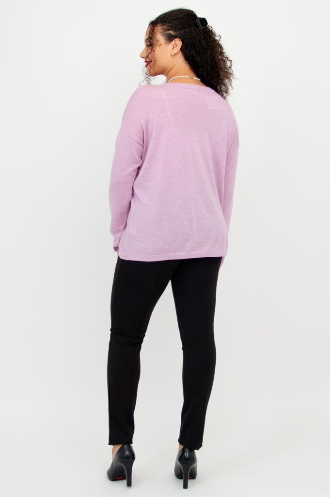 Wishes Sweater, Dusty Rose, 100% Merino Wool- Final Sale