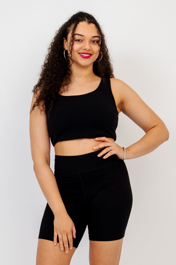 Yoko Bra, Black, Cotton- Final Sale