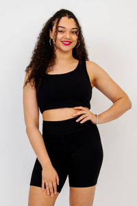 Yoko Bra, Black, Cotton- Final Sale