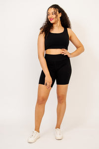 Yoko Bra, Black, Cotton- Final Sale