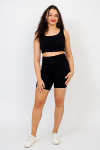 Yoko Bra, Black, Cotton- Final Sale
