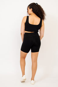Yoko Bra, Black, Cotton- Final Sale