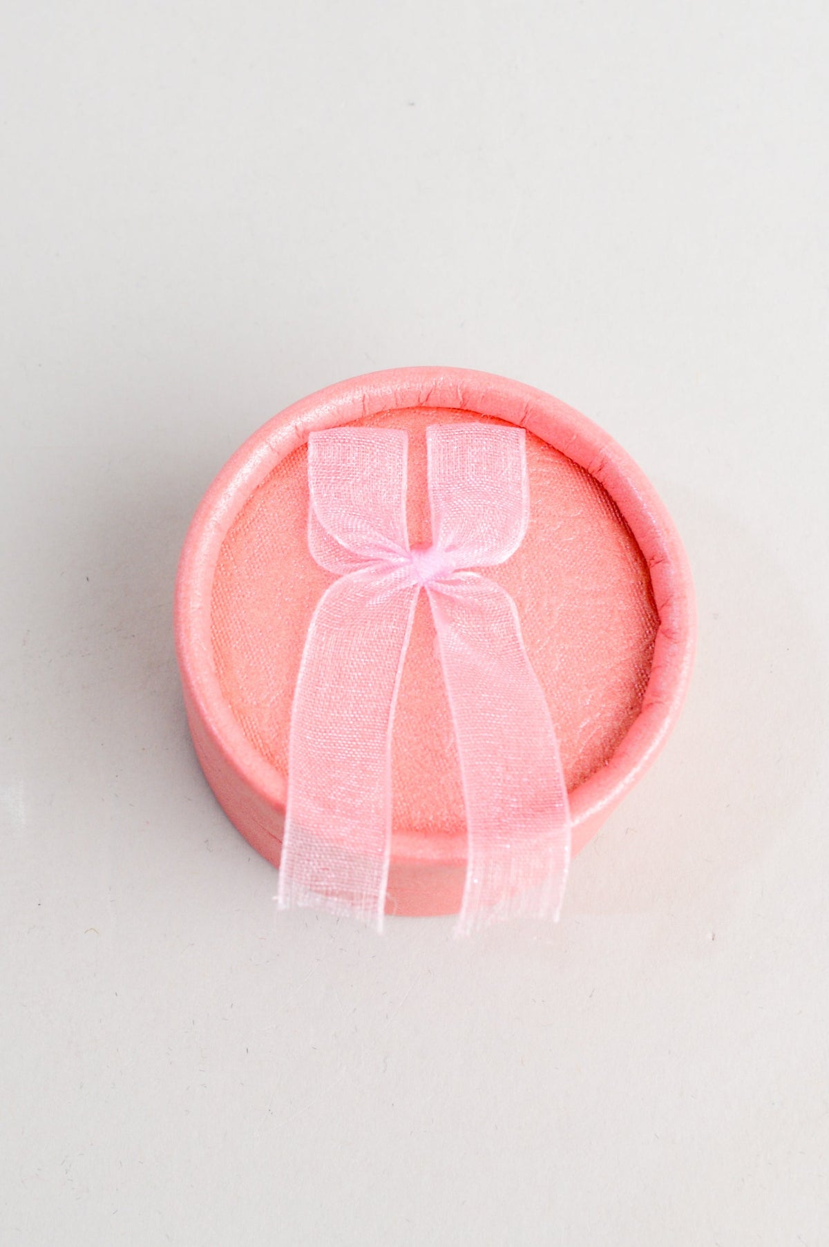 White Pearl Stud Earrings with Pink Gift Box