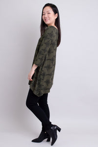 Winnie Tunic, Khaki Azalea, Bamboo  - Final Sale