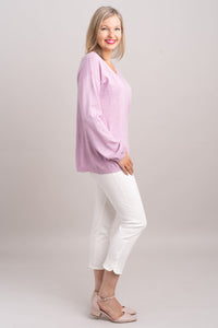 Wishes Sweater, Dusty Rose, 100% Merino Wool- Final Sale
