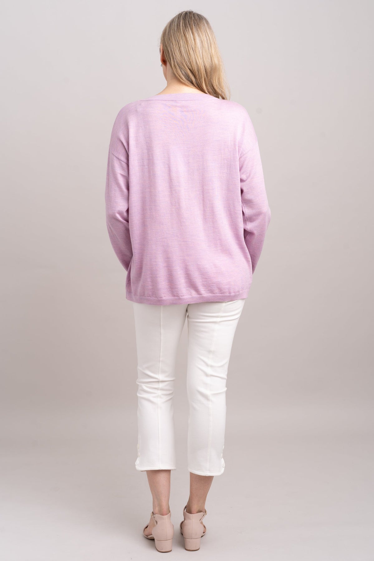 Wishes Sweater, Dusty Rose, 100% Merino Wool- Final Sale
