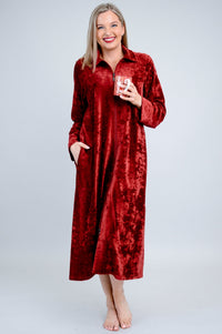Zip Robe, Burgundy, Bamboo