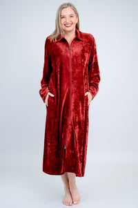 Zip Robe, Burgundy, Bamboo
