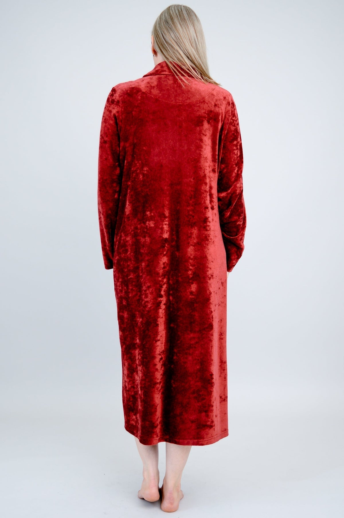 Zip Robe, Burgundy, Bamboo