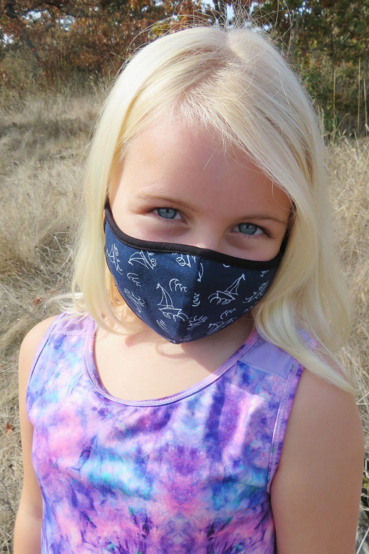 Kids natural bamboo comfy mask.