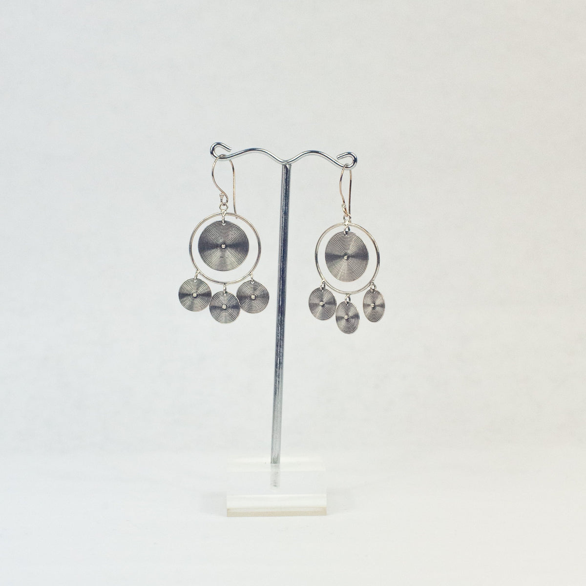 Silver Discs Earrings - Blue Sky Clothing Co