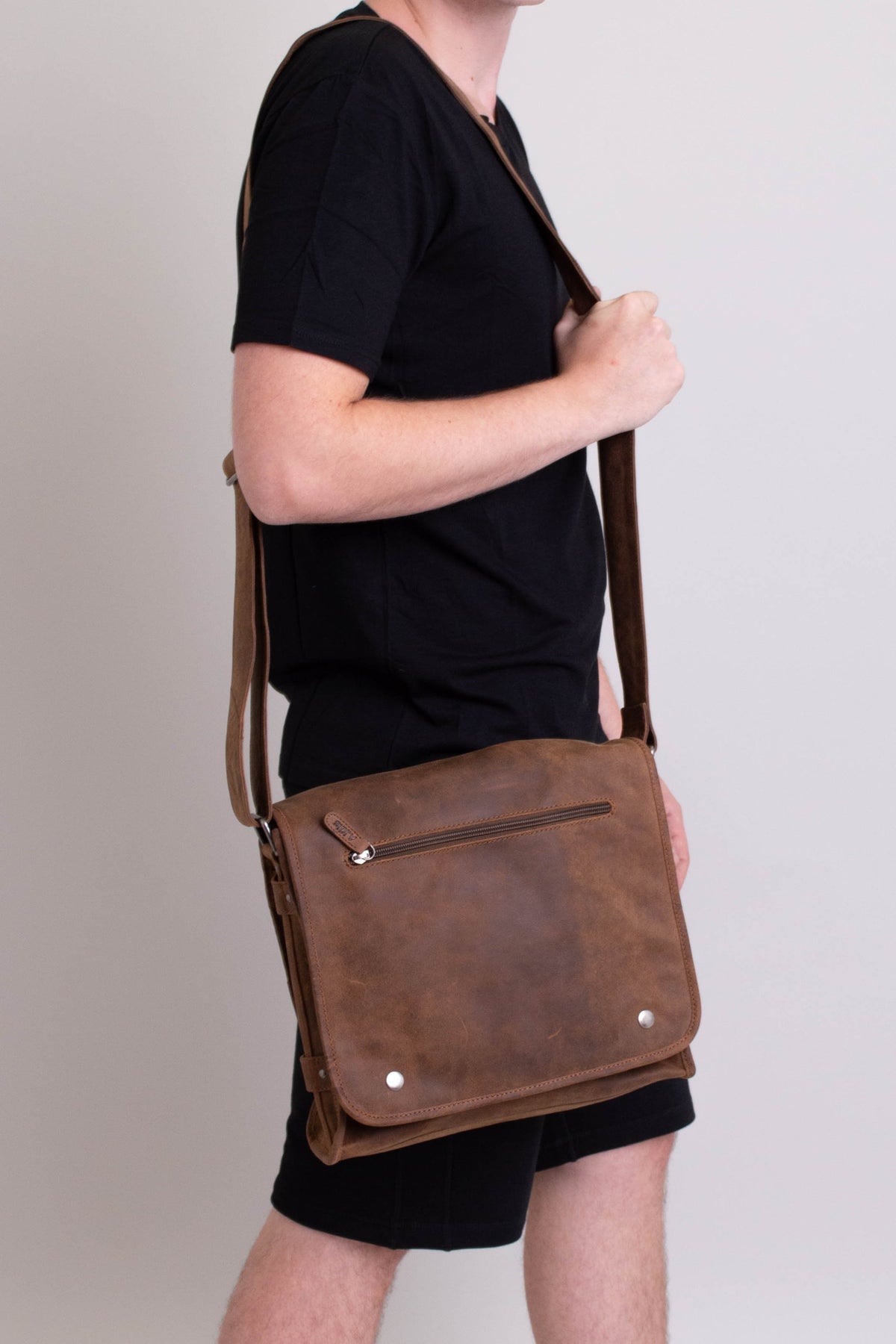 Adrian Klis 2471 Messenger Bag, Buffalo Leather